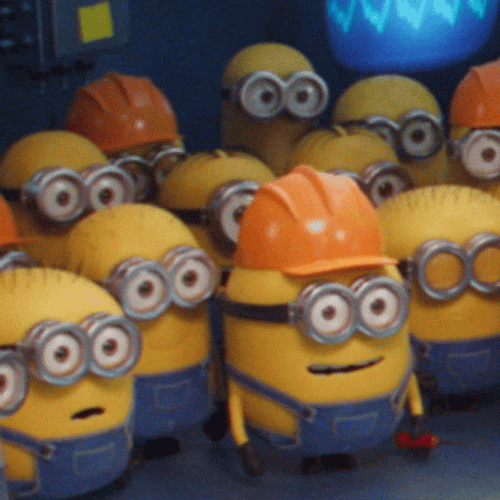 Cute Minions Got Scared GIF