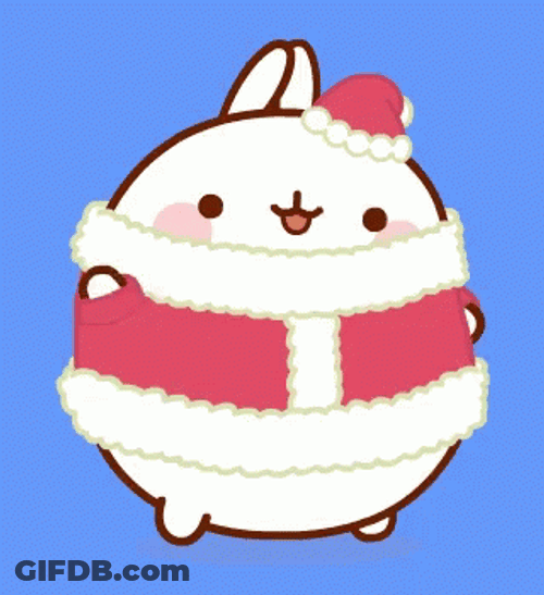 Cute Molang Christmas Sticker Anime GIF