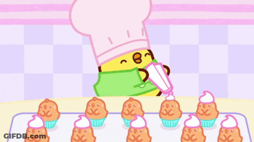 Cute Molang Kawaii Anime Happy Birthday GIF