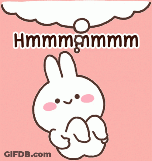 Cute Molang Rabbit Hmm GIF