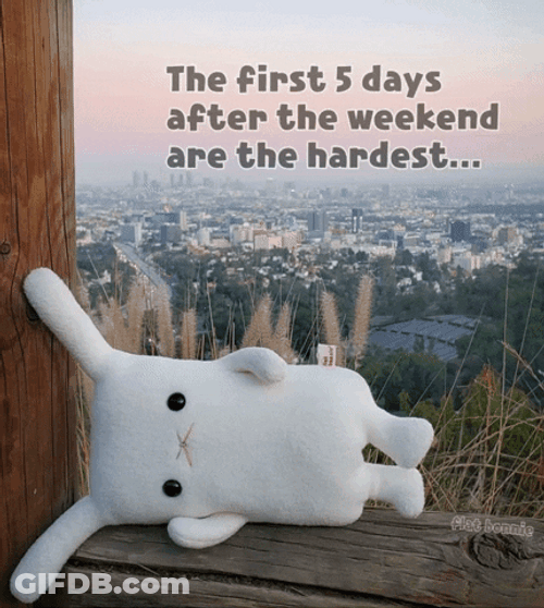 Cute Monday Hard Days GIF