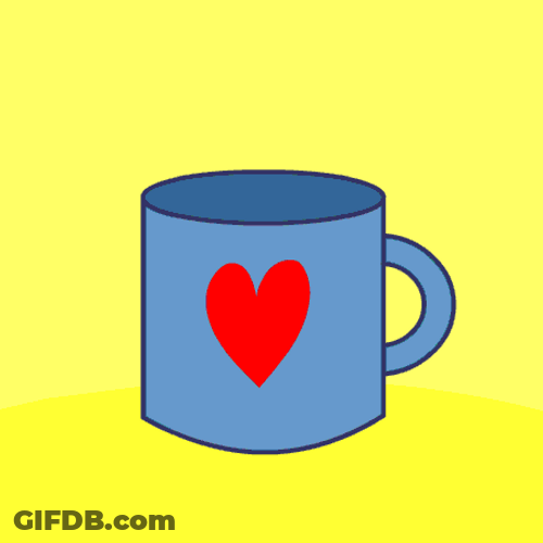 Cute Monday Kitty In Cup GIF