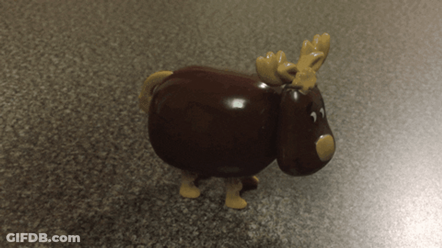 Cute Moose Toy Poops GIF