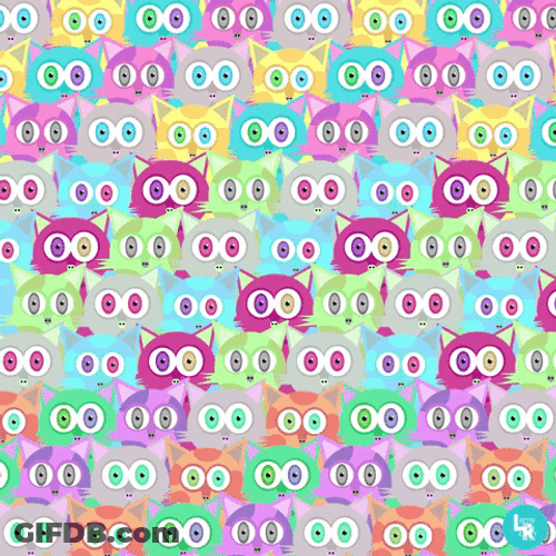 Cute Moving Head Cat Animated GIF