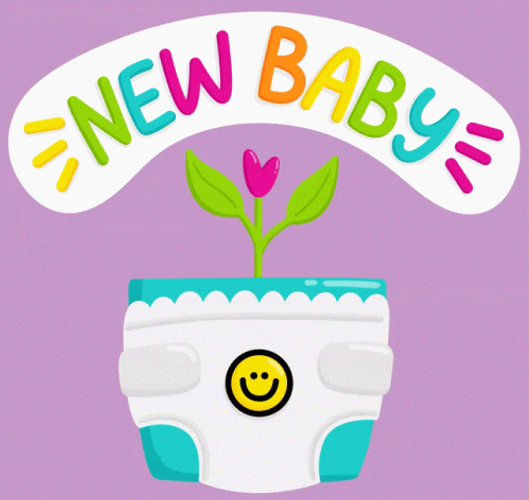 Cute New Baby Graphic Animation GIF