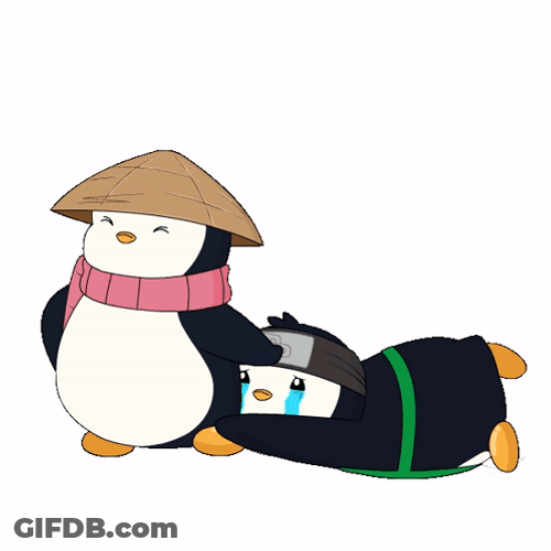 Cute Ninja Penguins Please Dont Go GIF