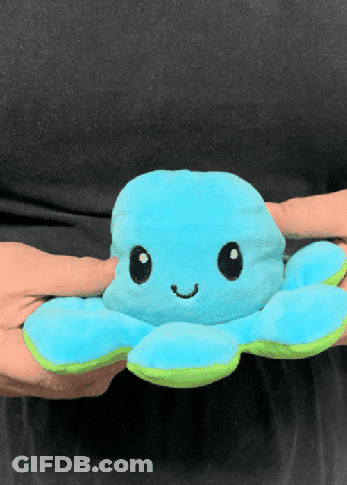 Cute Octopus Emotion Stuff Toy GIF