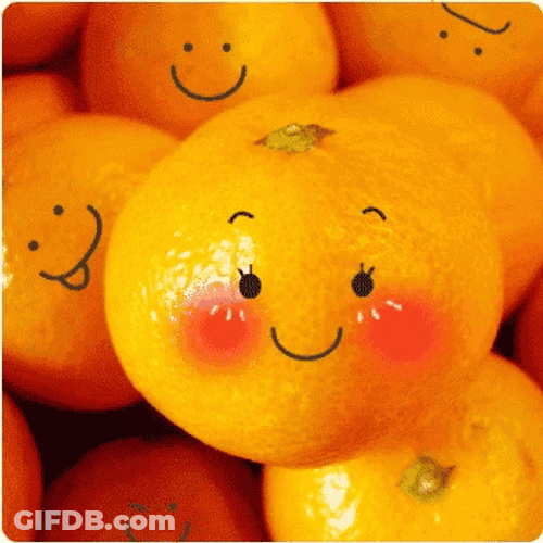 Cute Orange Winking GIF