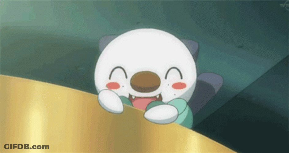 Cute Oshawott Anime Laughing GIF