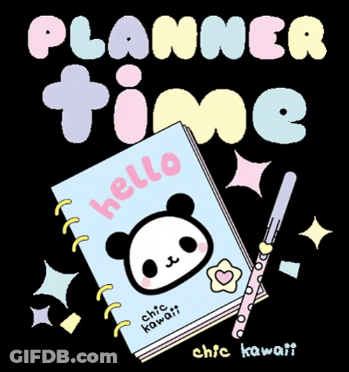 Cute Panda Agenda Notebook GIF