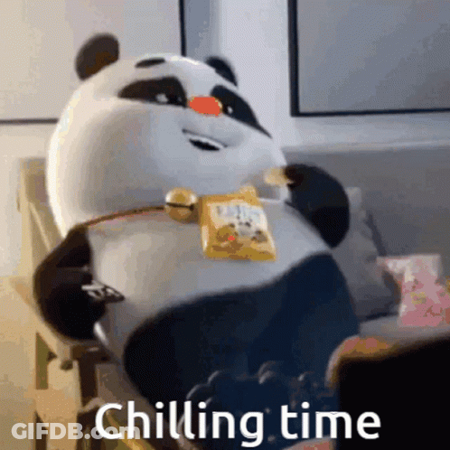 Cute Panda Bing Chilling Gif GIF