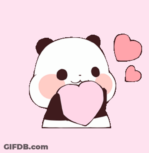 Cute Panda Giving Heart Amor GIF