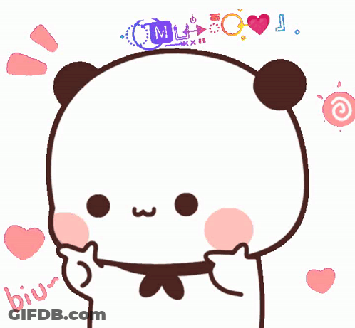 Cute Panda Making Heart Shape GIF