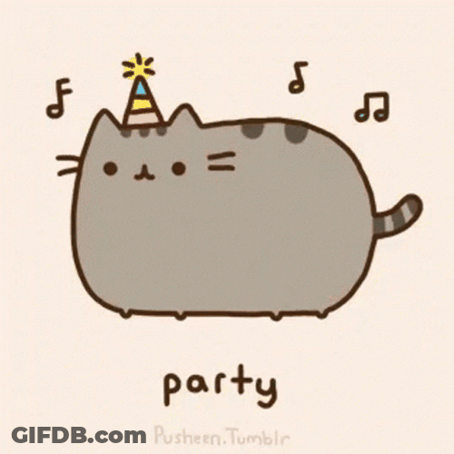 Cute Party Cat GIF