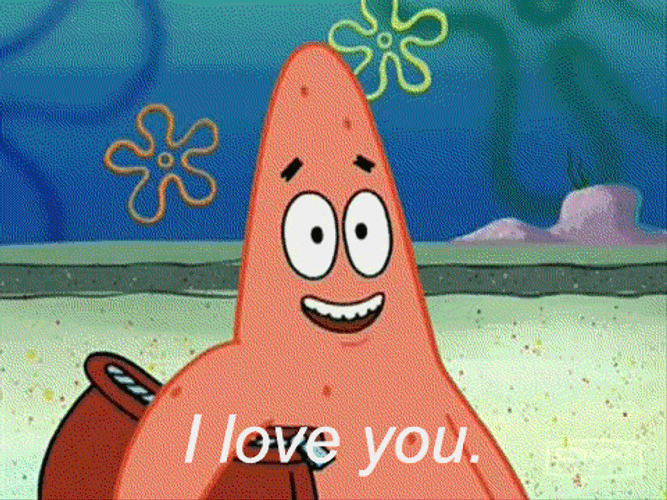 Cute Patrick Star I Love You GIF