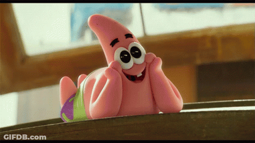 Cute Patrick Star Smiling GIF