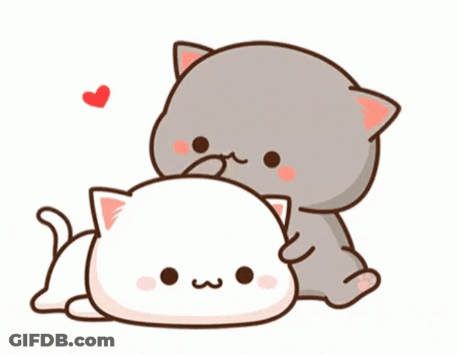 Cute Peach And Goma Cuddling GIF
