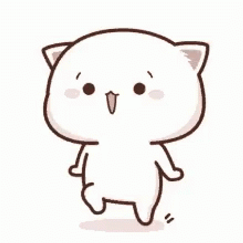 Cute Peach Cat Jumping GIF