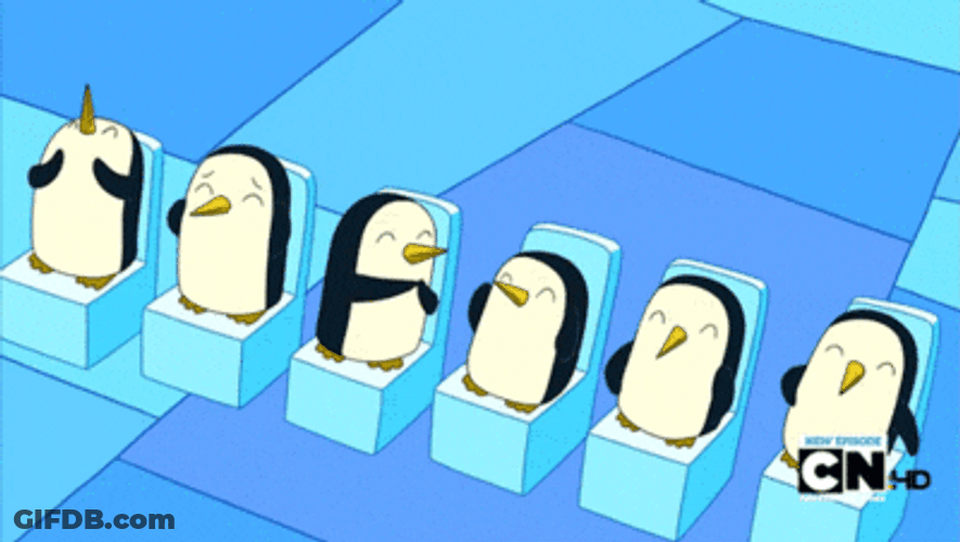 Cute Penguin Clap Adventure Time GIF
