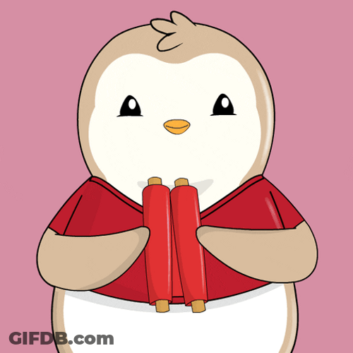 Cute Penguin Gong Xi Fa Cai Banner GIF