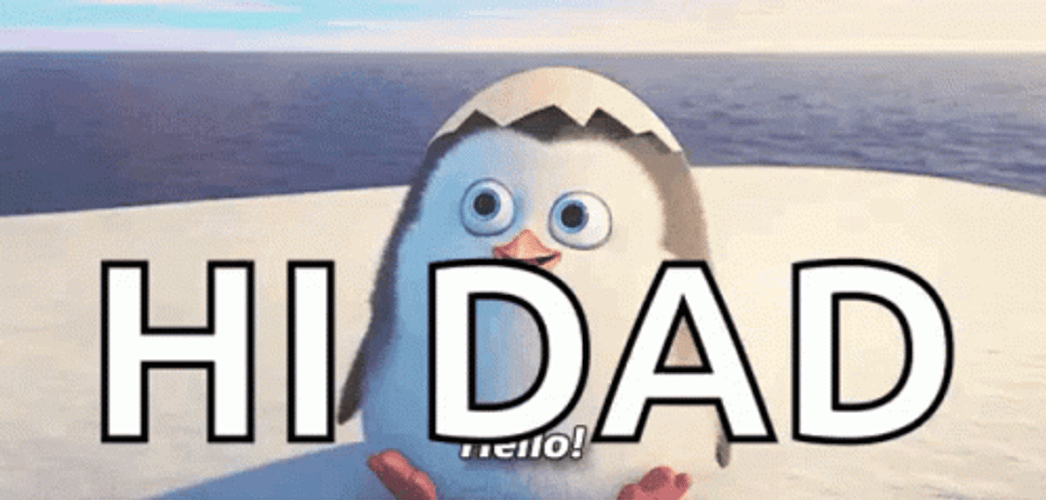 Cute Penguin Hi Dad GIF
