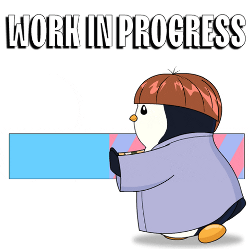 Cute Penguin Making Progress GIF