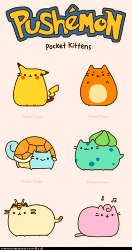 Cute Pikachu And Pokemons Illustration GIF