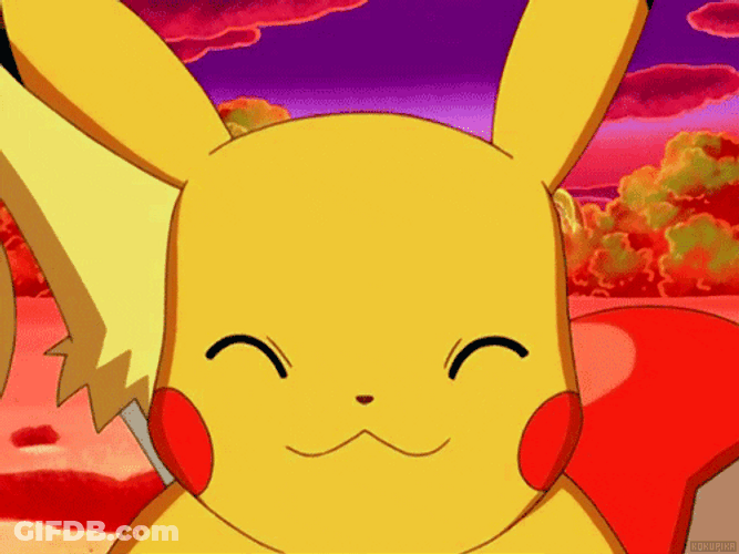 Cute Pikachu Happy And Excited GIF