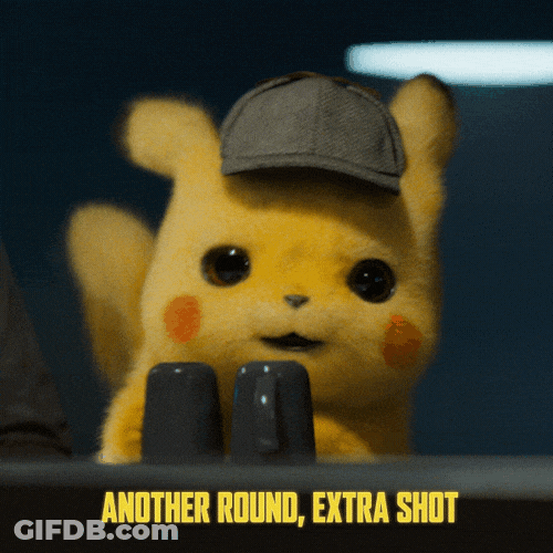 Cute Pikachu Having Another Coffee GIF