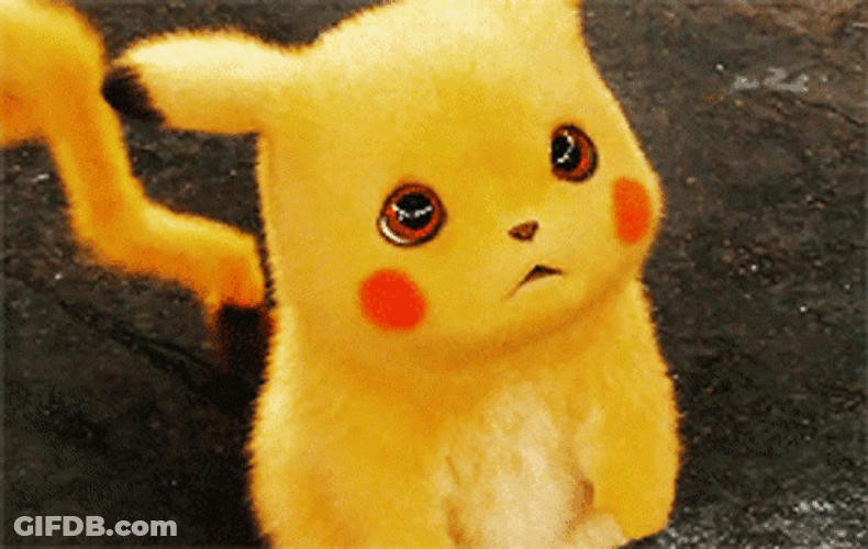 Cute Pikachu Sad Scared Face Reaction GIF