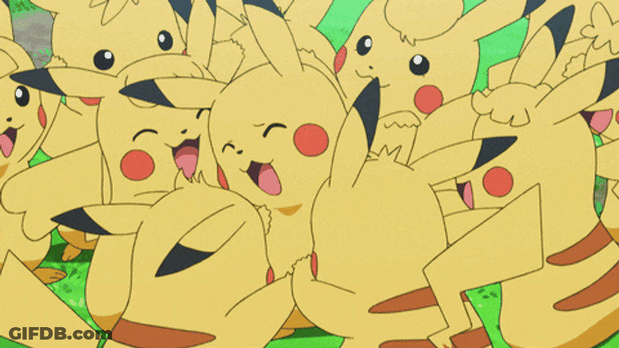 Cute Pikachu Tickling Each Other GIF