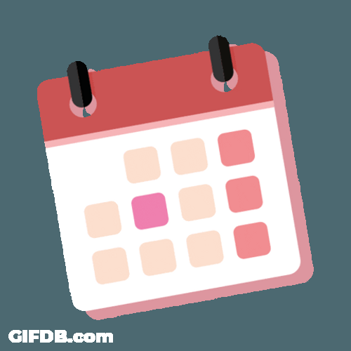 Cute Pink Calendar Icon GIF