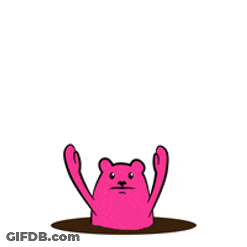 Cute Pink Character Drip On Chocolate GIF