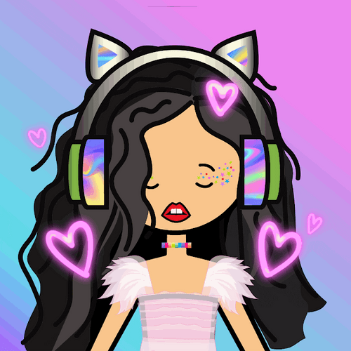 Cute Pink Girl Music GIF