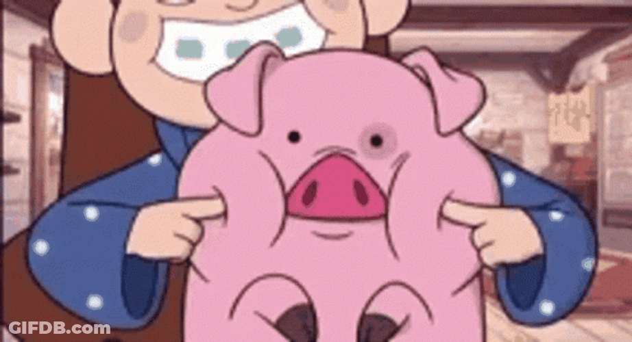 Cute Pink Pig In Gravity Falls GIF