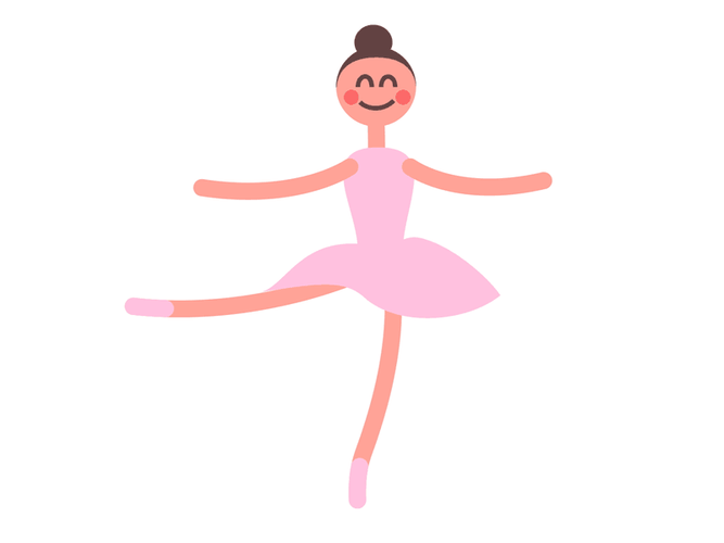 Cute Pirouette Ballet Cartoon Ballerina GIF