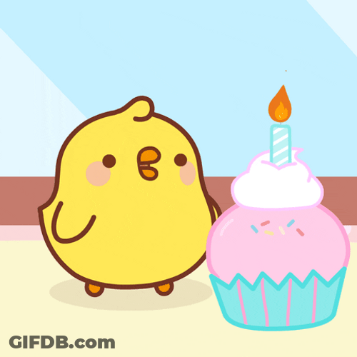 Cute Piu Piu Blowing Birthday Cake GIF