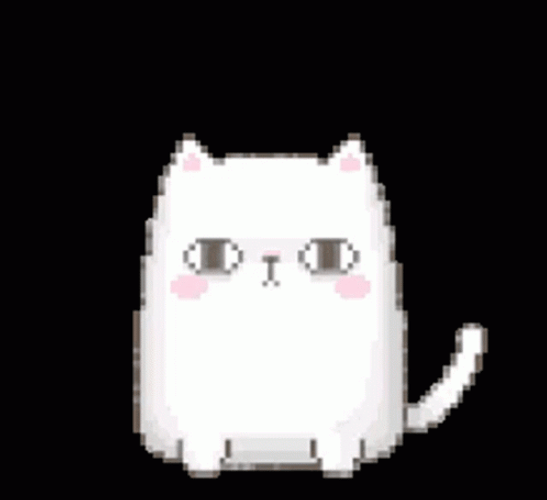 Cute Pixel Angry Cat GIF