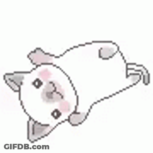 Cute Pixel Cat Squirm Play GIF
