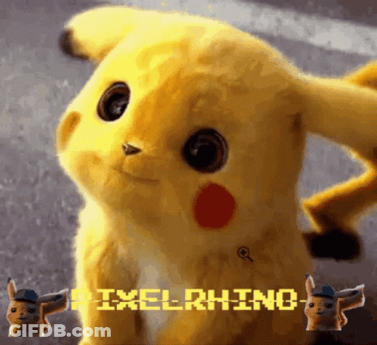 Cute Pixel Detective Pikachu Movie GIF