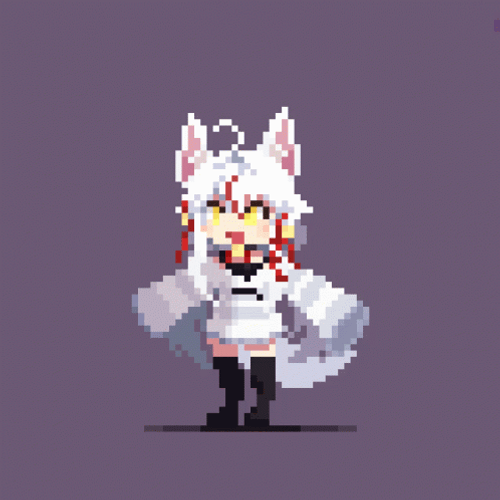 Cute Pixel Kamiko Kana Happy Dance GIF