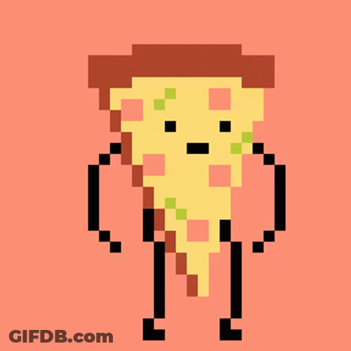 Cute Pixel Wiggle Pizza Dance GIF
