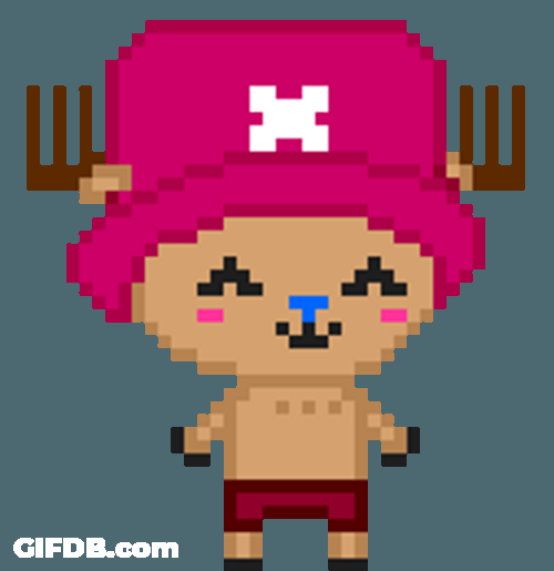 Cute Pixilated Tony Tony Chopper GIF
