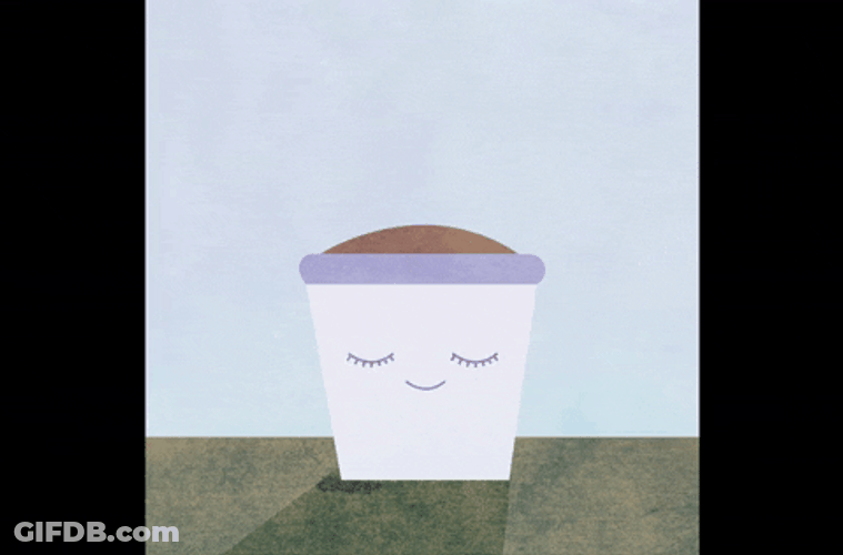 Cute Plant Asking For Rain GIF