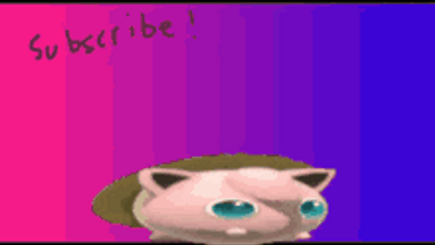 Cute Pokemon Jigglypuff Bounce Subscribe GIF