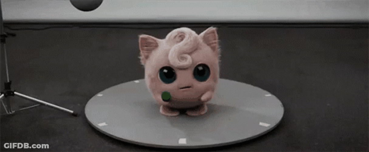 Cute Pokemon Jigglypuff With Mic GIF