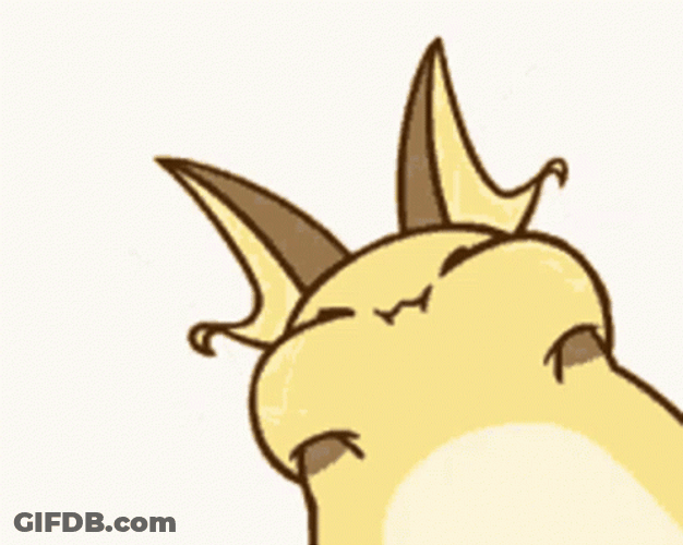 Cute Pokemon Raichu Squismallow GIF