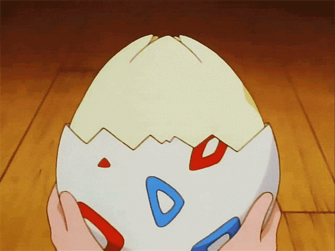 Cute Pokemon Togepi Yawning GIF