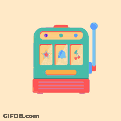 Cute Pokies Slot Machine Coins GIF