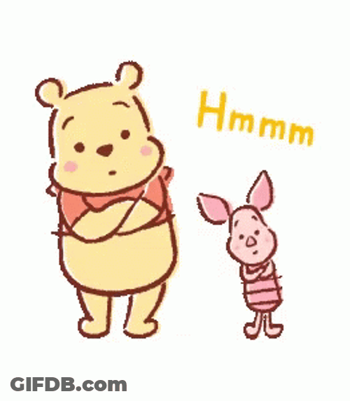 Cute Pooh Piglet Hmm GIF